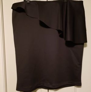 NWT Eloquii Black Pencil Skirt with Ruffle